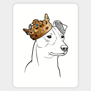 Jack Russell Dog King Queen Wearing Crown Sticker